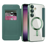Husa de protectie Techsuit SmartMag Book compatibil cu Samsung Galaxy S23, Verde