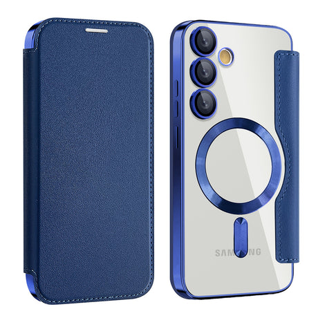 Husa de protectie Techsuit SmartMag Book compatibil cu Samsung Galaxy S23, Albastru