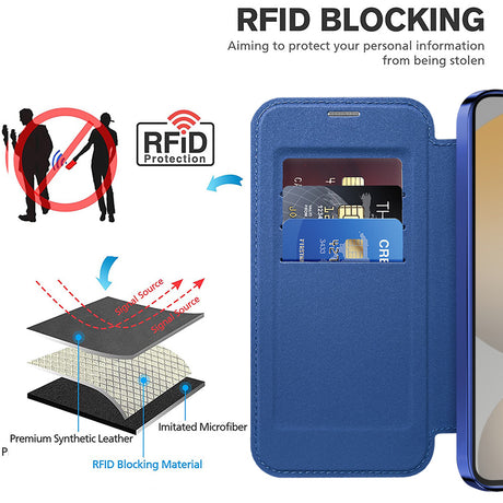 Husa de protectie Techsuit SmartMag Book compatibil cu Samsung Galaxy S23, Albastru