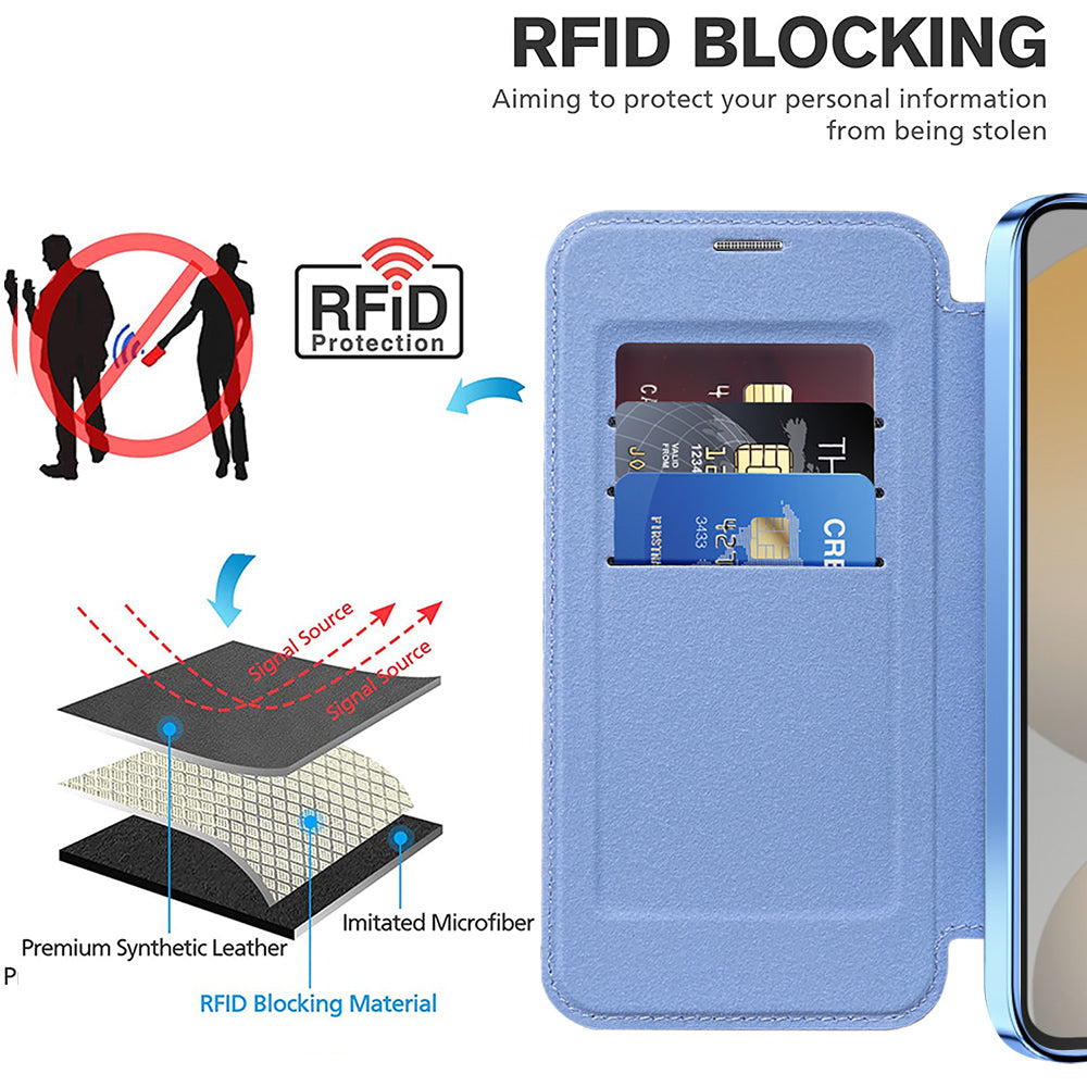 Husa de protectie Techsuit SmartMag Book compatibil cu Samsung Galaxy S23, Albastru Deschis