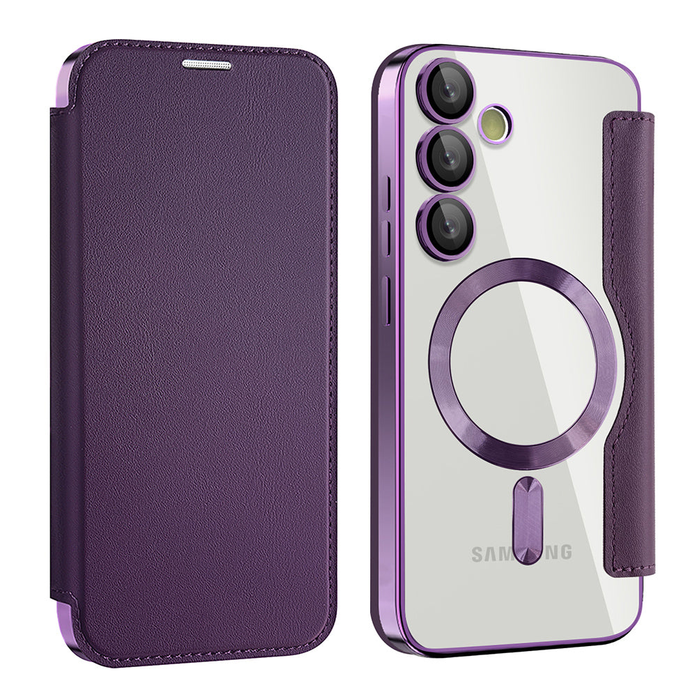 Husa de protectie Techsuit SmartMag Book compatibil cu Samsung Galaxy S23, Mov
