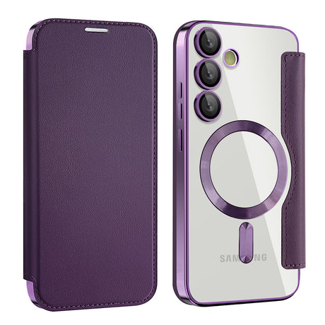 Husa de protectie Techsuit SmartMag Book compatibil cu Samsung Galaxy S23, Mov