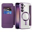 Husa de protectie Techsuit SmartMag Book compatibil cu Samsung Galaxy S23, Mov