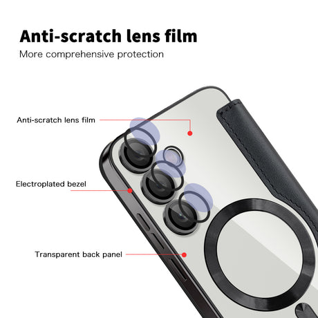 Husa de protectie Techsuit SmartMag Book compatibil cu Samsung Galaxy S23 Plus, Negru