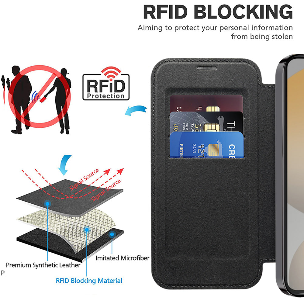 Husa de protectie Techsuit SmartMag Book compatibil cu Samsung Galaxy S23 Plus, Negru