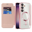Husa de protectie Techsuit SmartMag Book compatibil cu Samsung Galaxy S23 Plus, Roz