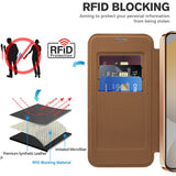 Husa de protectie Techsuit SmartMag Book compatibil cu Samsung Galaxy S23 Plus, Maro