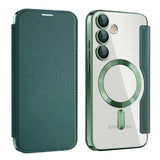 Husa de protectie Techsuit SmartMag Book compatibil cu Samsung Galaxy S23 Plus, Verde