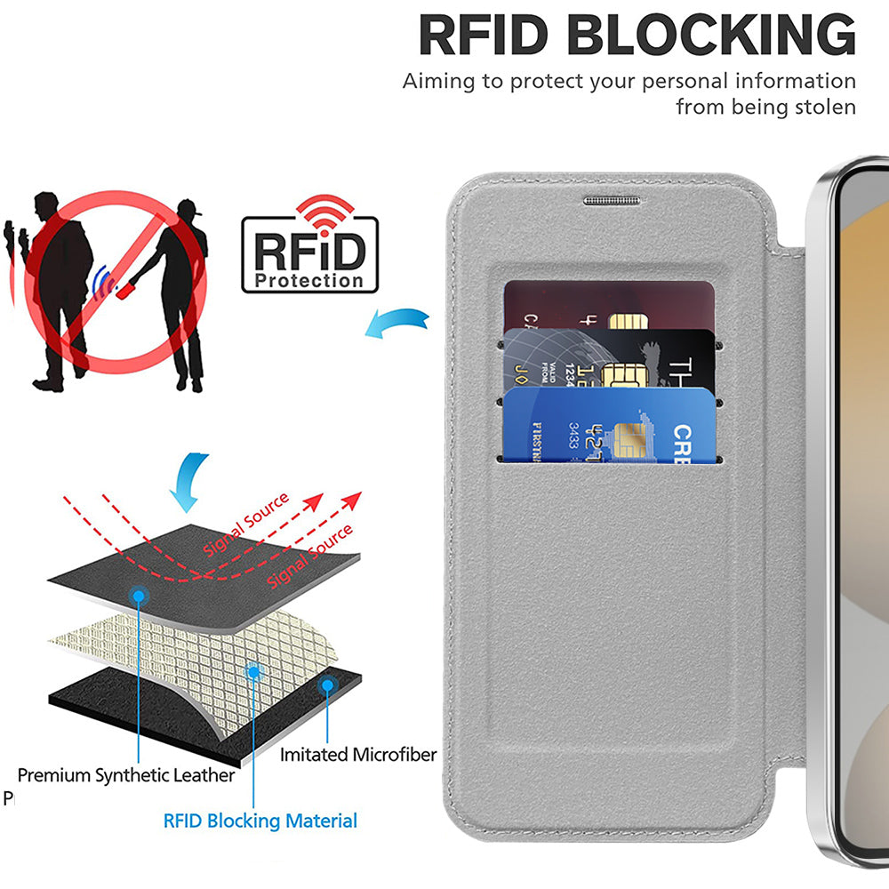 Husa de protectie Techsuit SmartMag Book compatibil cu Samsung Galaxy S23 Plus, Gri
