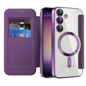Husa de protectie Techsuit SmartMag Book compatibil cu Samsung Galaxy S23 Plus, Mov