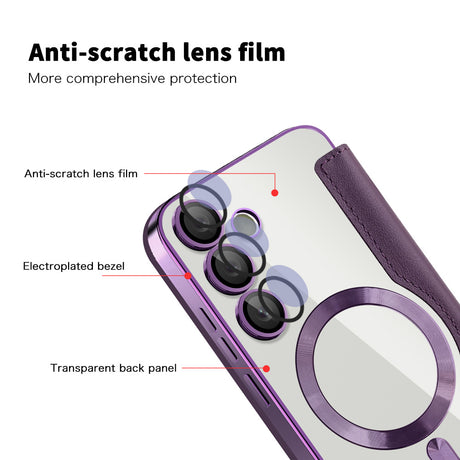 Husa de protectie Techsuit SmartMag Book compatibil cu Samsung Galaxy S23 Plus, Mov