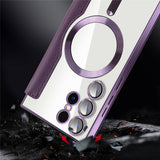 Husa de protectie Techsuit SmartMag Book compatibil cu Samsung Galaxy S23 Ultra, Albastru Deschis
