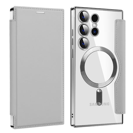 Husa de protectie Techsuit SmartMag Book compatibil cu Samsung Galaxy S23 Ultra, Gri
