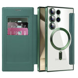 Husa de protectie Techsuit SmartMag Book compatibil cu Samsung Galaxy S24 Ultra, Verde
