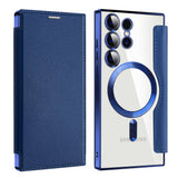 Husa de protectie Techsuit SmartMag Book compatibil cu Samsung Galaxy S24 Ultra, Albastru