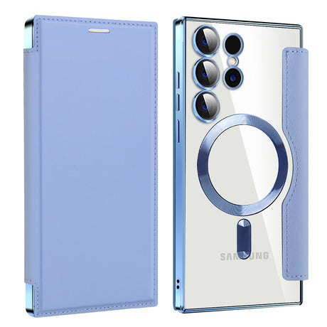 Husa de protectie Techsuit SmartMag Book compatibil cu Samsung Galaxy S24 Ultra, Albastru Deschis