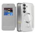 Husa de protectie Techsuit SmartMag Book compatibil cu Samsung Galaxy S24, Gri