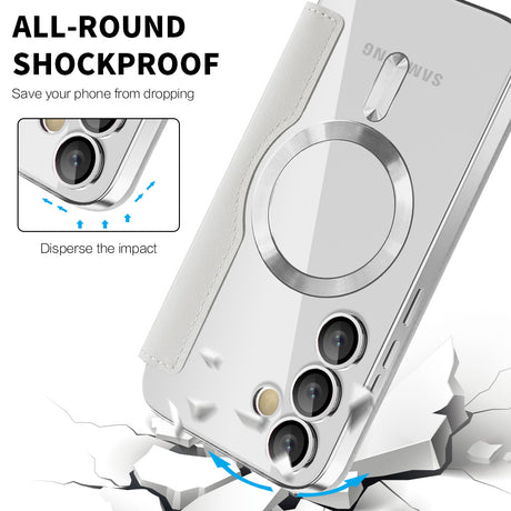 Husa de protectie Techsuit SmartMag Book compatibil cu Samsung Galaxy S24, Gri