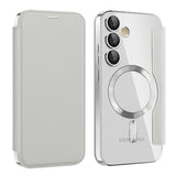 Husa de protectie Techsuit SmartMag Book compatibil cu Samsung Galaxy S24, Gri