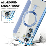 Husa de protectie Techsuit SmartMag Book compatibil cu Samsung Galaxy S24, Albastru Deschis
