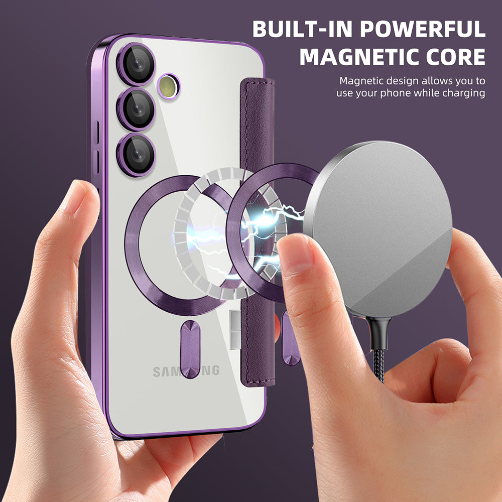 Husa de protectie Techsuit SmartMag Book compatibil cu Samsung Galaxy S24 Plus, Mov