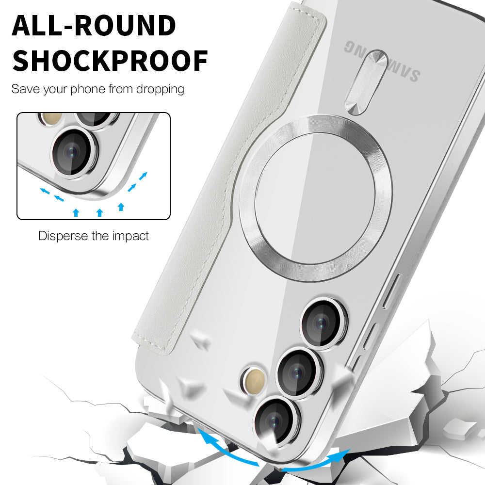 Husa de protectie Techsuit SmartMag Book compatibil cu Samsung Galaxy S24 Plus, Gri