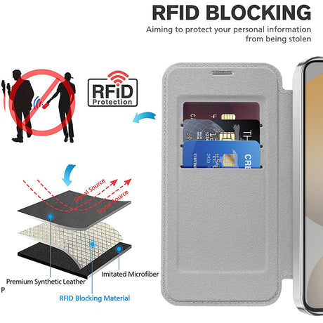 Husa de protectie Techsuit SmartMag Book compatibil cu Samsung Galaxy S24 Plus, Gri