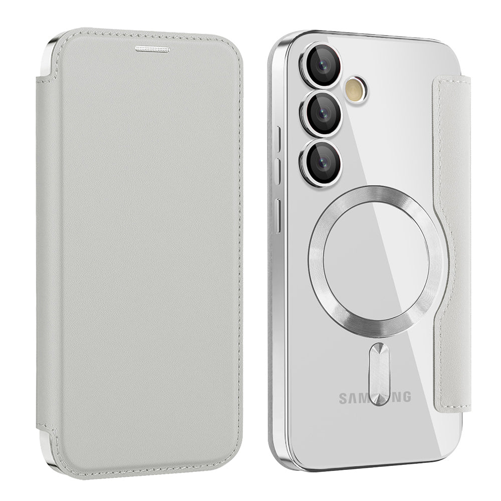 Husa de protectie Techsuit SmartMag Book compatibil cu Samsung Galaxy S24 Plus, Gri