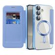 Husa de protectie Techsuit SmartMag Book compatibil cu Samsung Galaxy S24 Plus, Albastru Deschis