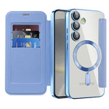 Husa de protectie Techsuit SmartMag Book compatibil cu Samsung Galaxy S24 Plus, Albastru Deschis