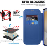 Husa de protectie Techsuit SmartMag Book compatibil cu Samsung Galaxy S24 Plus, Albastru