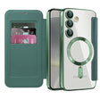 Husa de protectie Techsuit SmartMag Book compatibil cu Samsung Galaxy S24 Plus, Verde