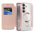 Husa de protectie Techsuit SmartMag Book compatibil cu Samsung Galaxy S24 Plus, Roz