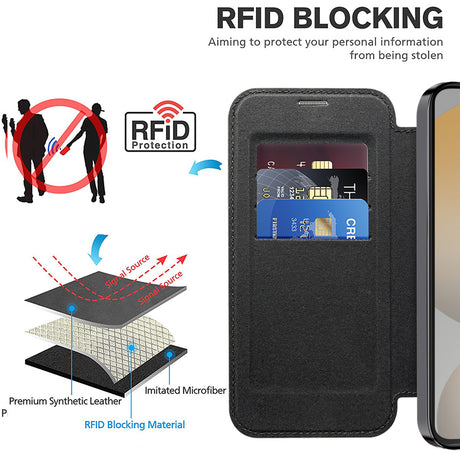 Husa de protectie Techsuit SmartMag Book compatibil cu Samsung Galaxy S24 Plus, Negru