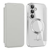 Husa de protectie Techsuit SmartMag Book compatibil cu Samsung Galaxy S25, Gri