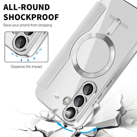 Husa de protectie Techsuit SmartMag Book compatibil cu Samsung Galaxy S25, Gri