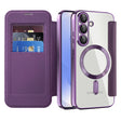 Husa de protectie Techsuit SmartMag Book compatibil cu Samsung Galaxy S25, Mov