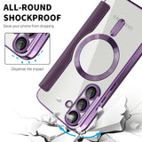 Husa de protectie Techsuit SmartMag Book compatibil cu Samsung Galaxy S25, Mov