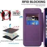 Husa de protectie Techsuit SmartMag Book compatibil cu Samsung Galaxy S25, Mov