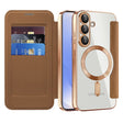 Husa de protectie Techsuit SmartMag Book compatibil cu Samsung Galaxy S25 Plus, Maro