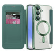 Husa de protectie Techsuit SmartMag Book compatibil cu Samsung Galaxy S25 Plus, Verde