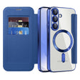 Husa de protectie Techsuit SmartMag Book compatibil cu Samsung Galaxy S25 Plus, Albastru