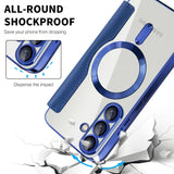 Husa de protectie Techsuit SmartMag Book compatibil cu Samsung Galaxy S25 Plus, Albastru