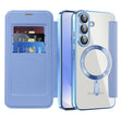 Husa de protectie Techsuit SmartMag Book compatibil cu Samsung Galaxy S25 Plus, Albastru Deschis