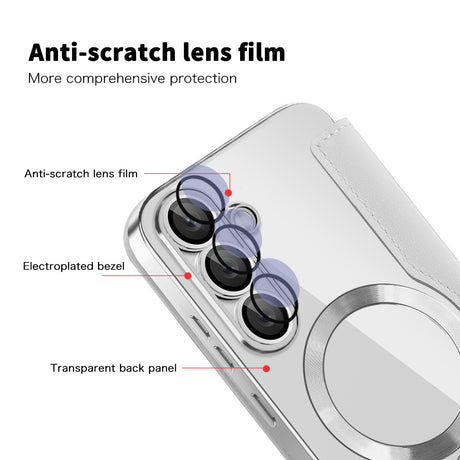 Husa de protectie Techsuit SmartMag Book compatibil cu Samsung Galaxy S25 Plus, Gri