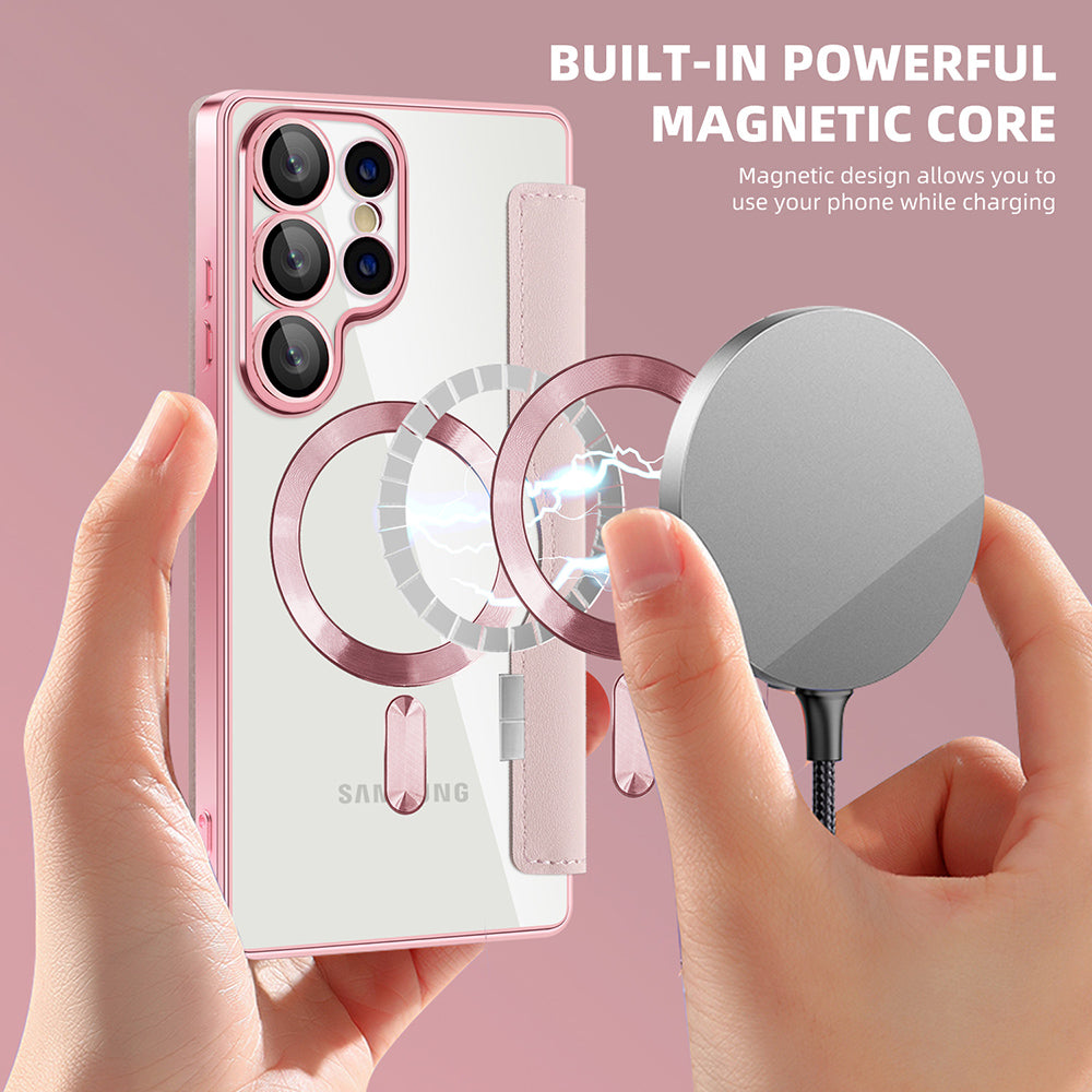 TechSuit Husa de protectie Techsuit SmartMag Book compatibil cu Samsung Galaxy S25 Ultra, Roz – imagine 6