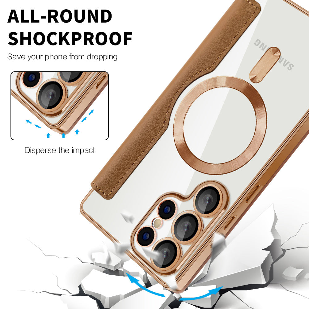 Husa de protectie Techsuit SmartMag Book compatibil cu Samsung Galaxy S25 Ultra, Maro
