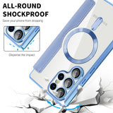 Husa de protectie Techsuit SmartMag Book compatibil cu Samsung Galaxy S25 Ultra, Albastru Deschis