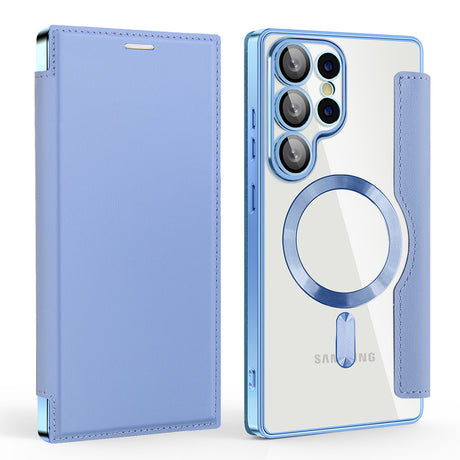 Husa de protectie Techsuit SmartMag Book compatibil cu Samsung Galaxy S25 Ultra, Albastru Deschis