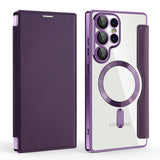 Husa de protectie Techsuit SmartMag Book compatibil cu Samsung Galaxy S25 Ultra, Mov
